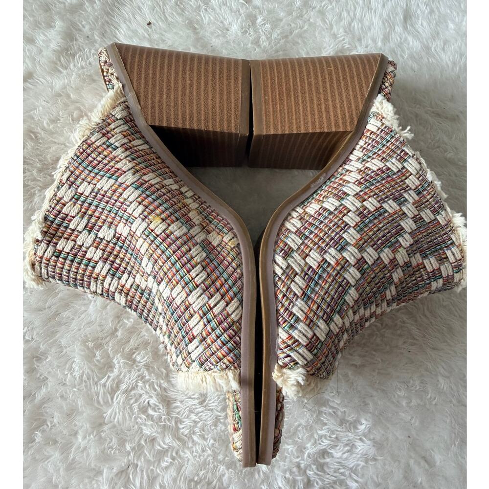 London Rag Maya Woven Textile Mule Heels Size 6.5 - Picture 6 of 9